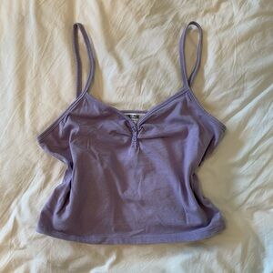 Double Zero Lavender Spaghetti Strap Crop Cami